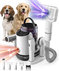 Dog Grooming Kit & Pet Hair Dryer with Clippers - Quiet 3L Vacuum