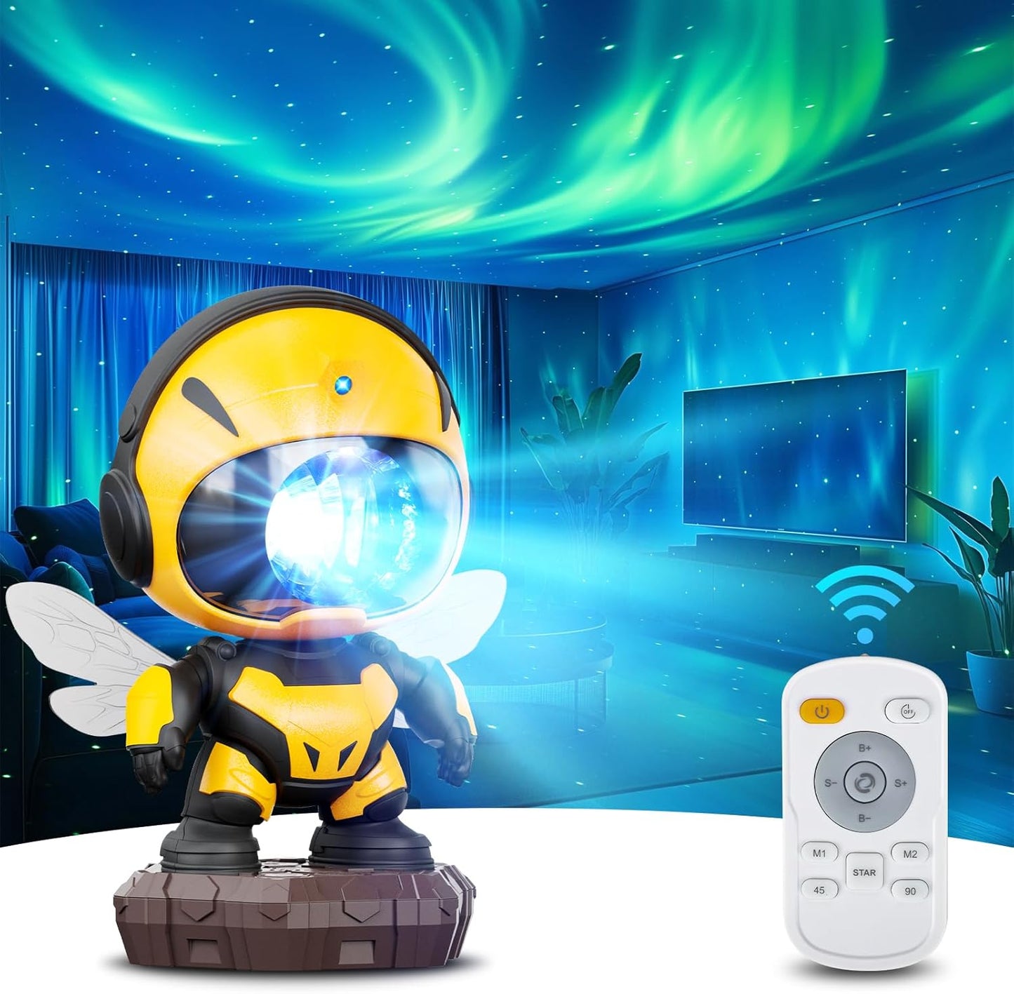 Northern Lights Galaxy Projector - 8 Modes Timer