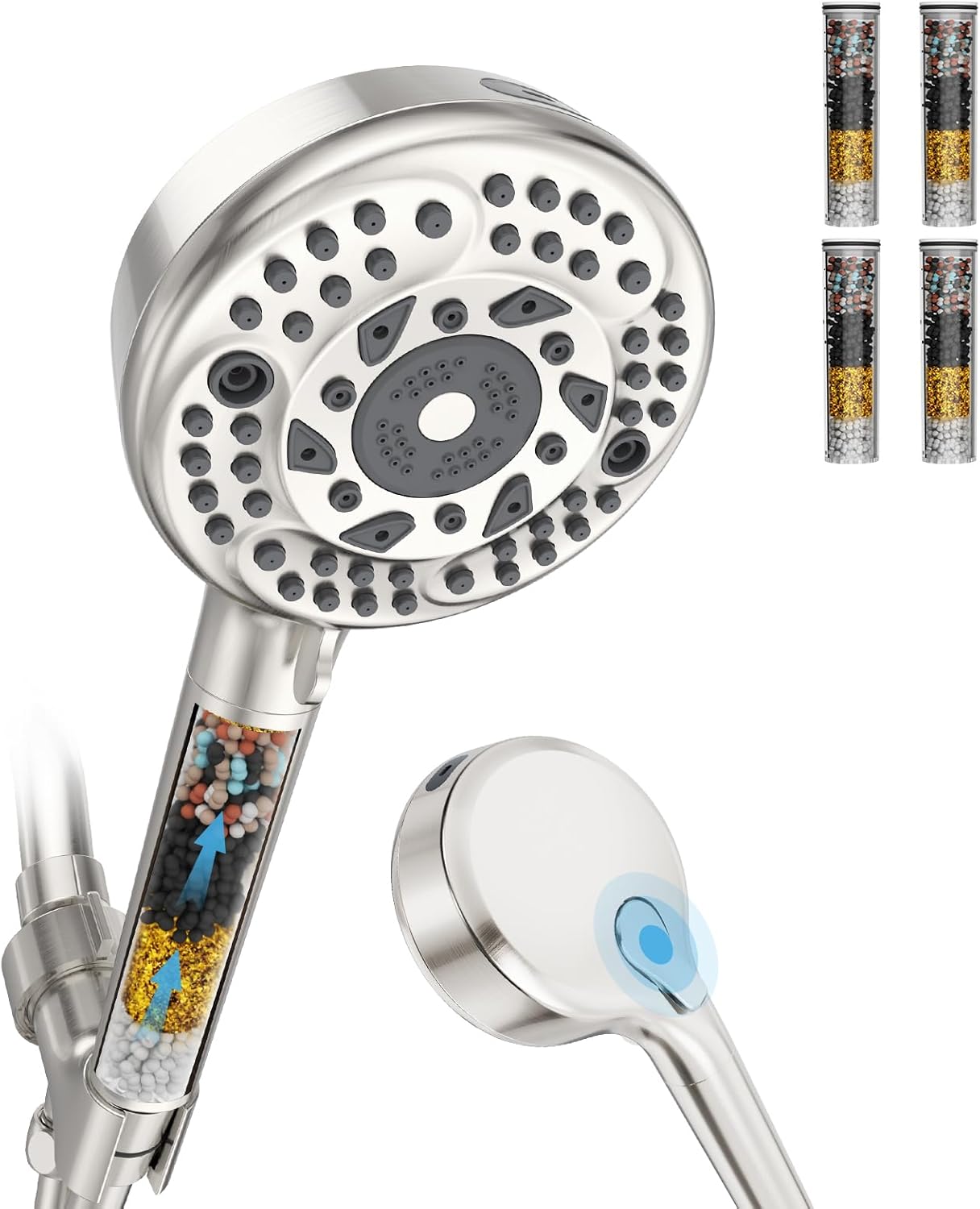 EMBATHER Filtered Shower Head with Handheld for High Pressure