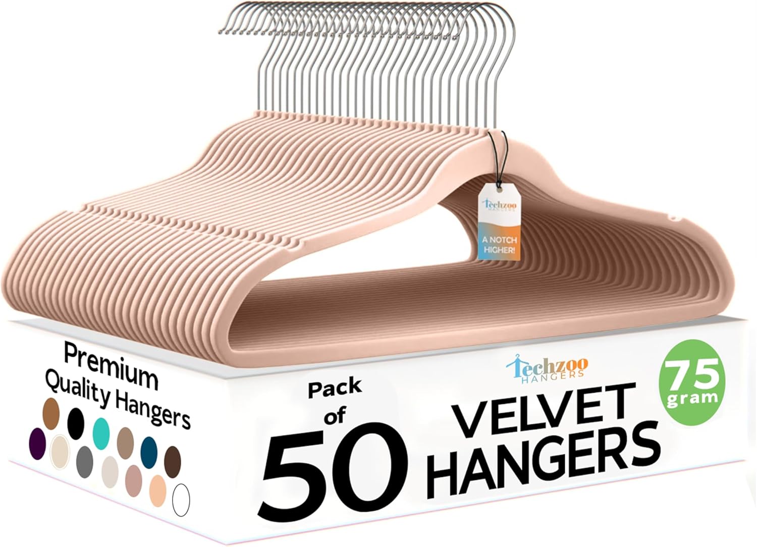 Premium Velvet Hangers for Closet Space Saving and Organization
