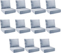 24x24 in Baby Blue Outdoor Cushion Set - 11-Pack Patio Cushions