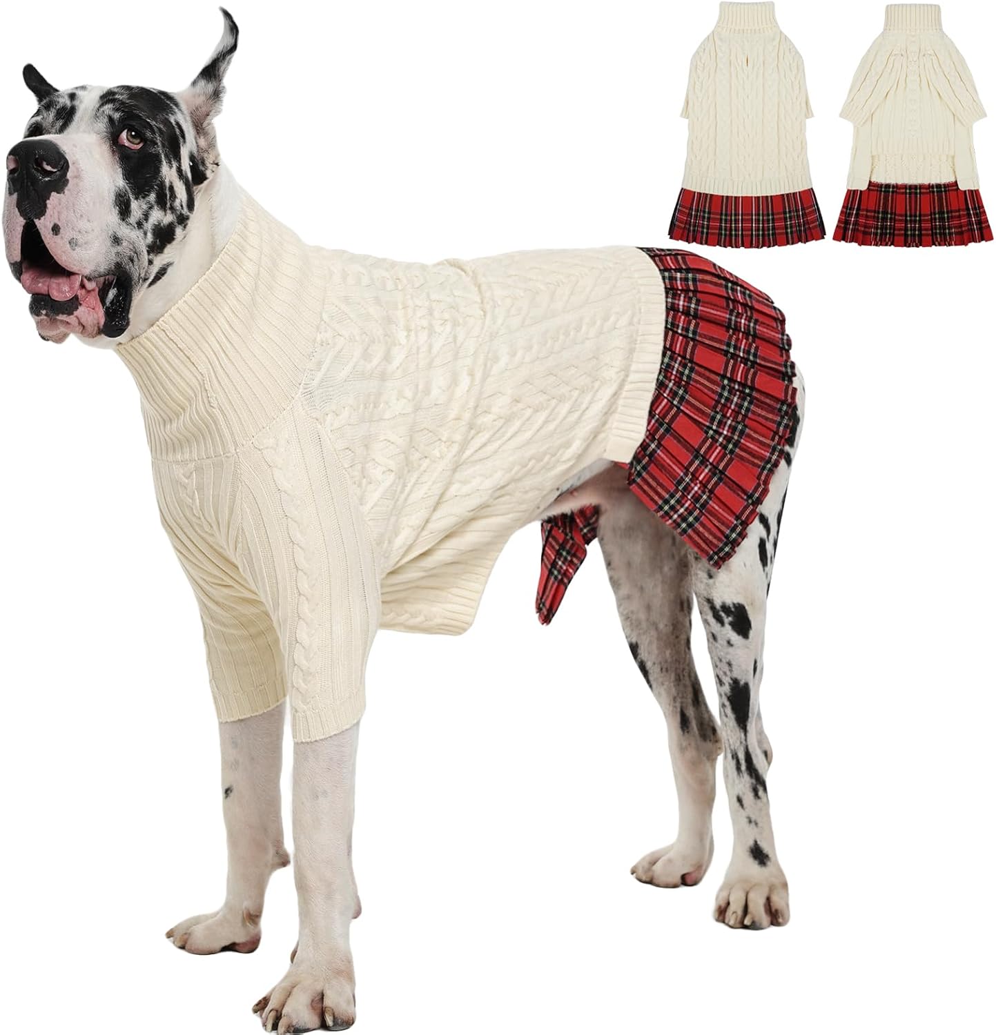 IECOii Big Girl Dog Sweater Dress for Extra Large Dogs
