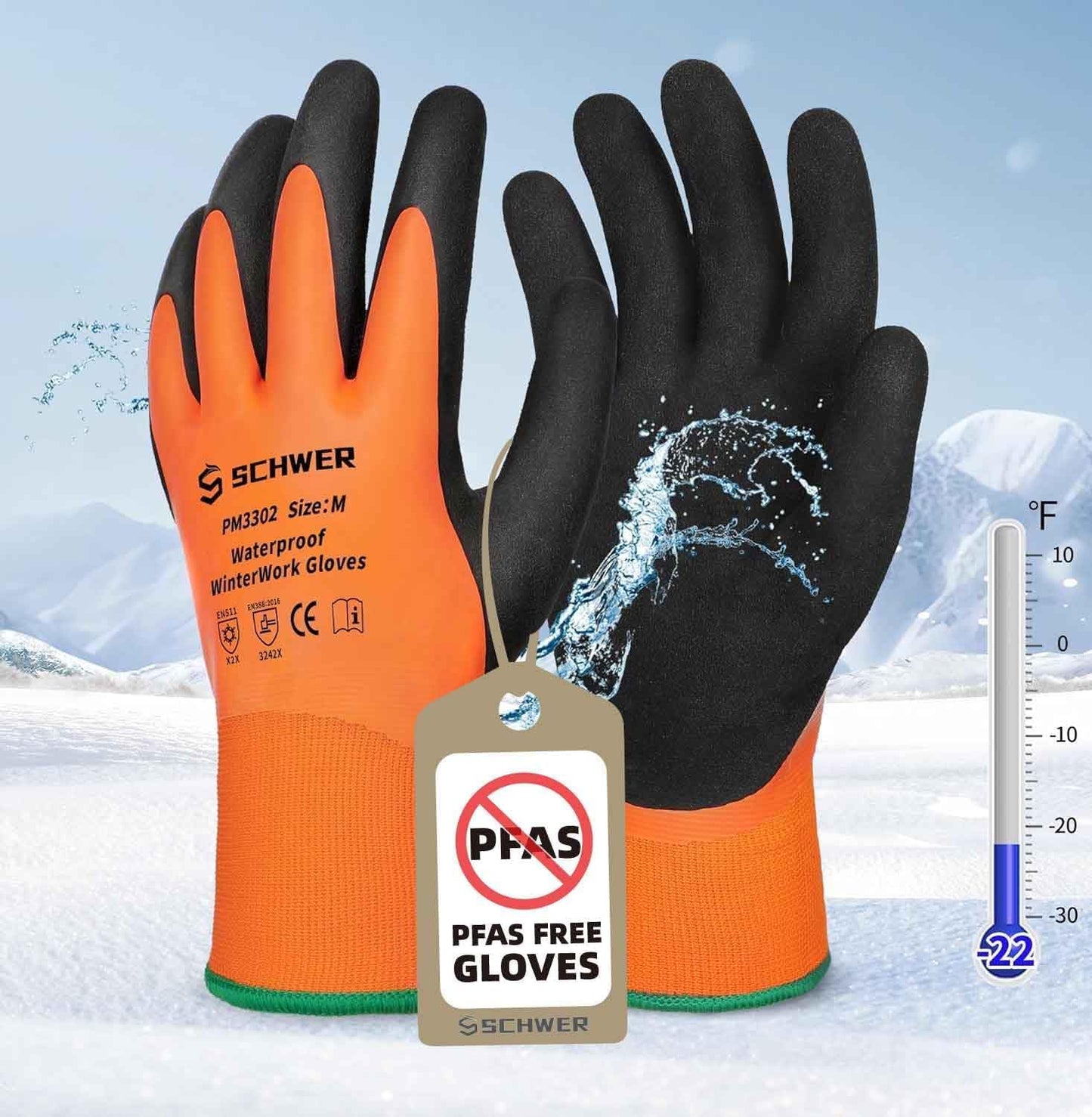 FreezeGuard Winter Work Gloves - Warm & Waterproof