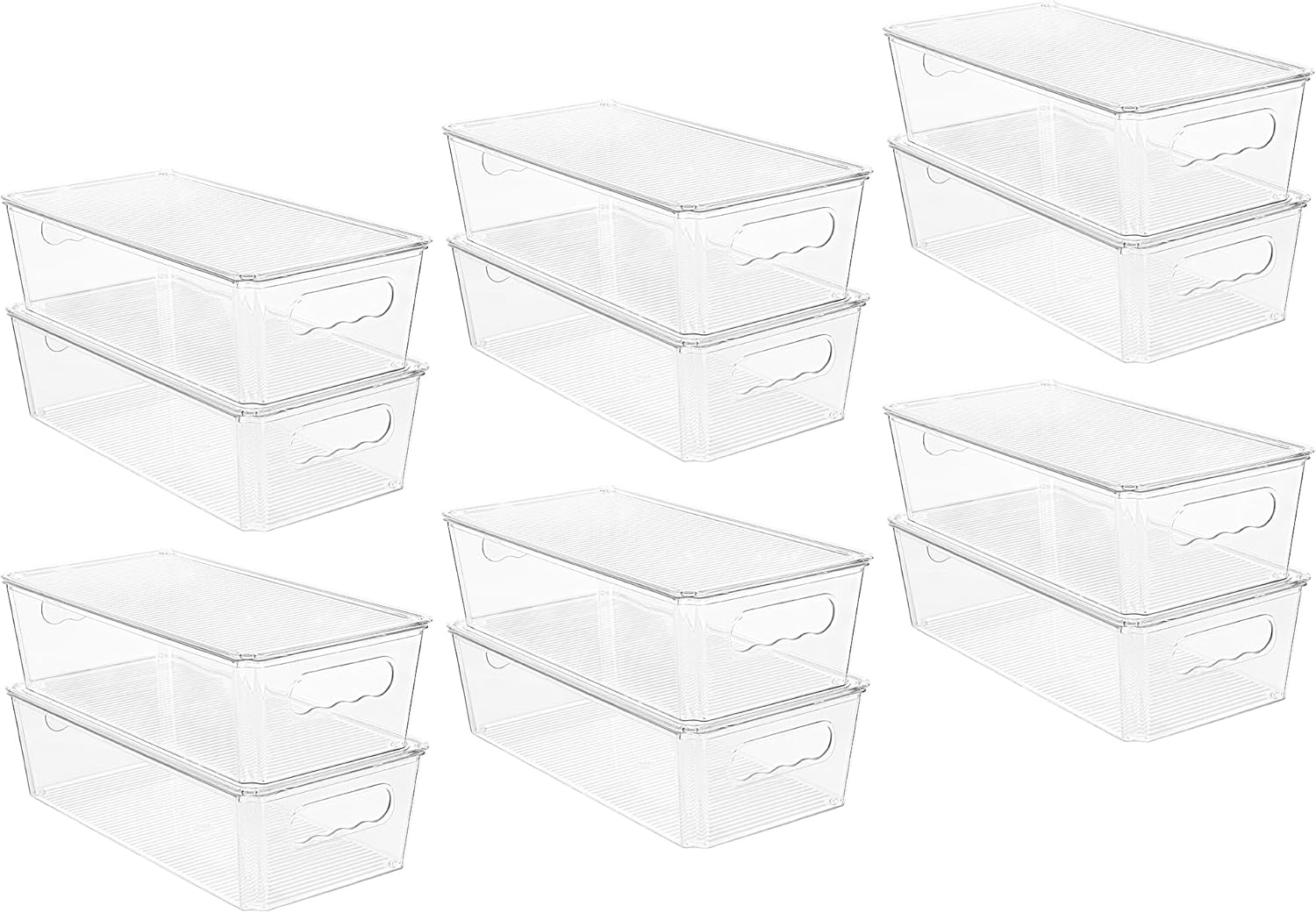 Vtopmart 12pcs Clear Organizers for Kitchen and Pantry Storage