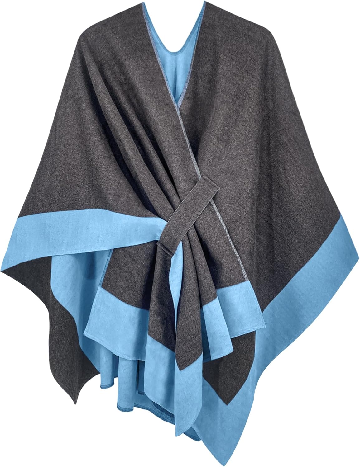 Moss Rose Women's Shawl Wrap Poncho for Fall and Winter Wear