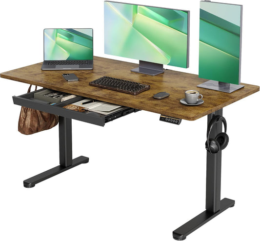 Claiks Electric Standing Desk, Adjustable Height, 55 Inch