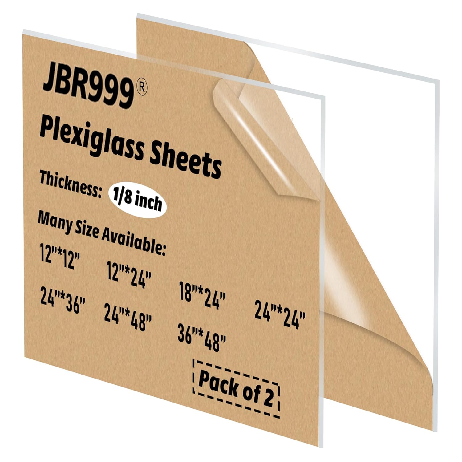 24x24 Clear Cast Acrylic Sheet for Crafts and Signage Projects