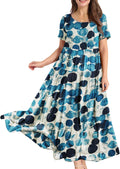 Bohemian Floral Maxi Dress with Pockets - Lightweight Summer Swing You