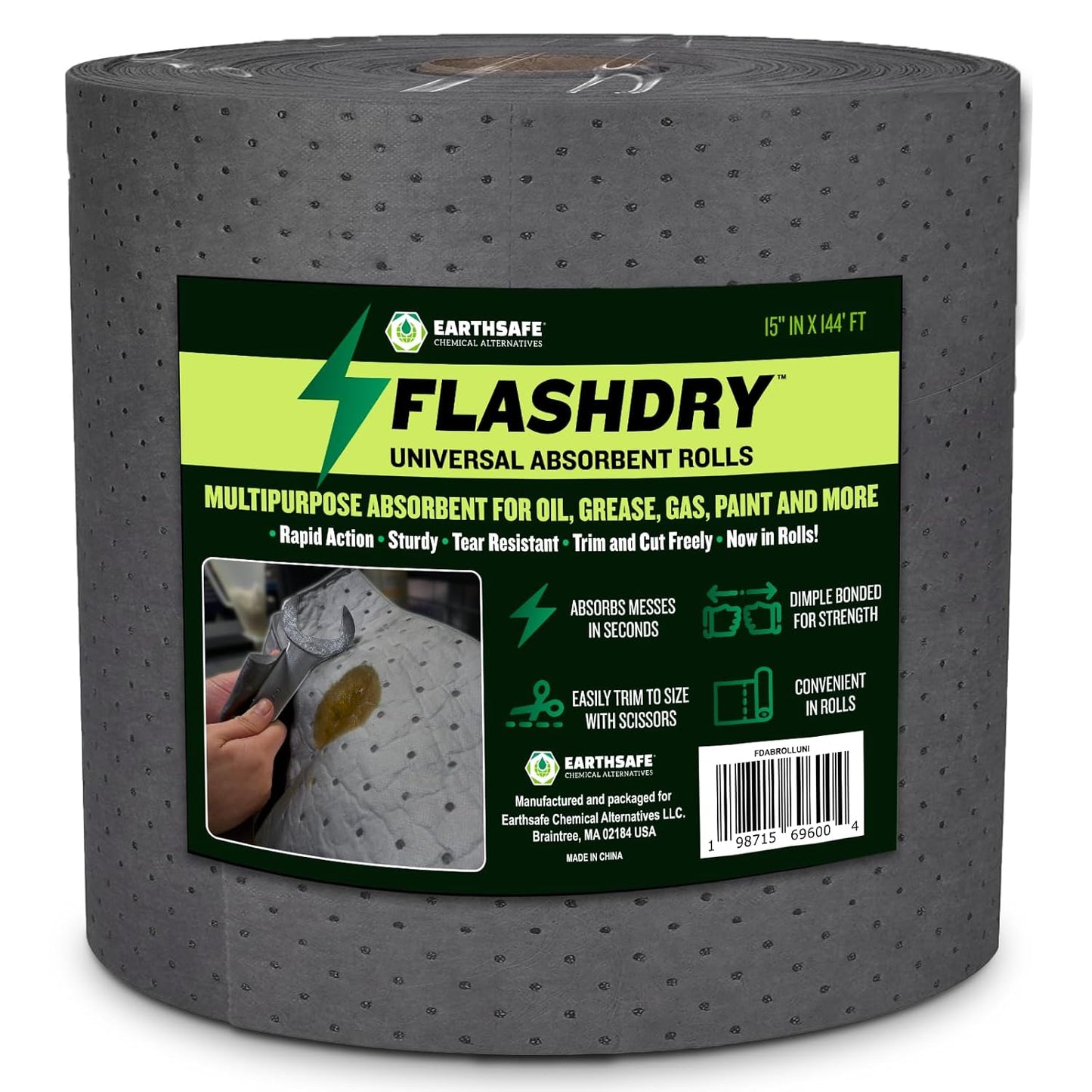 FlashDry Universal Spill Absorbent Roll for All Liquid Types