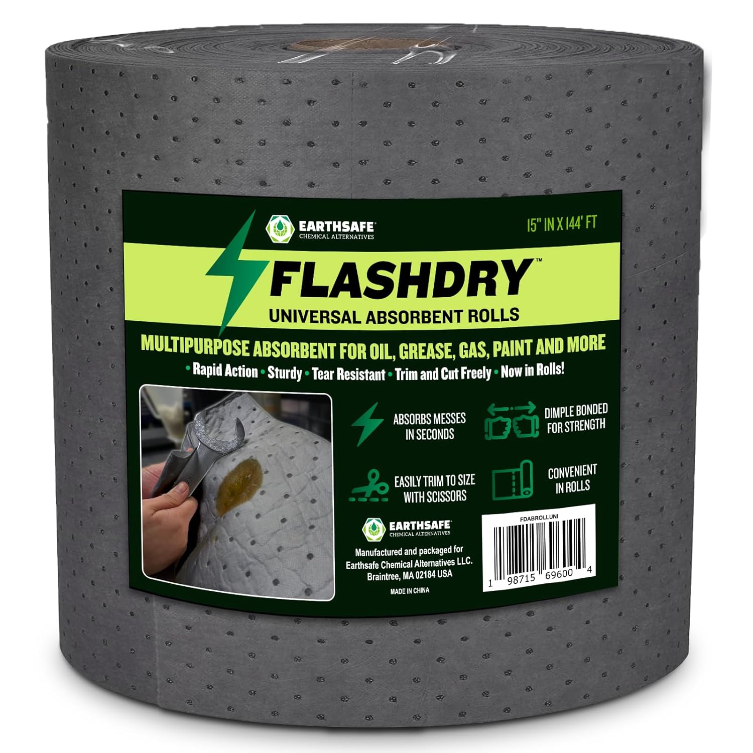 FlashDry Universal Spill Absorbent Roll for All Liquid Types