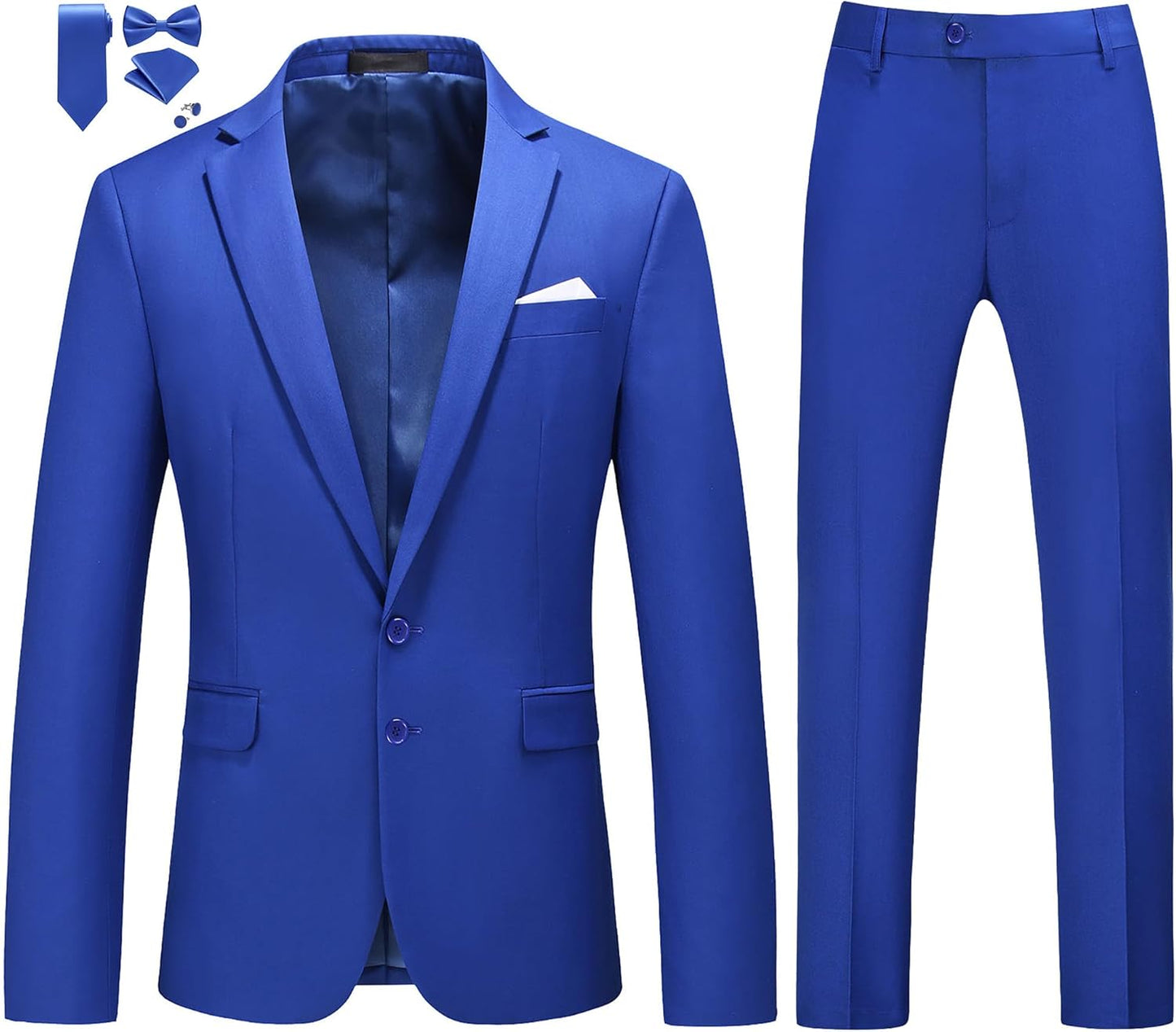 MOGU Mens Slim Fit Suit 2 Piece Tuxedo for Any Occasion