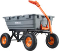 VEVOR 1500lbs Poly Garden Dump Cart Wheelbarrow Wagon - Heavy Duty