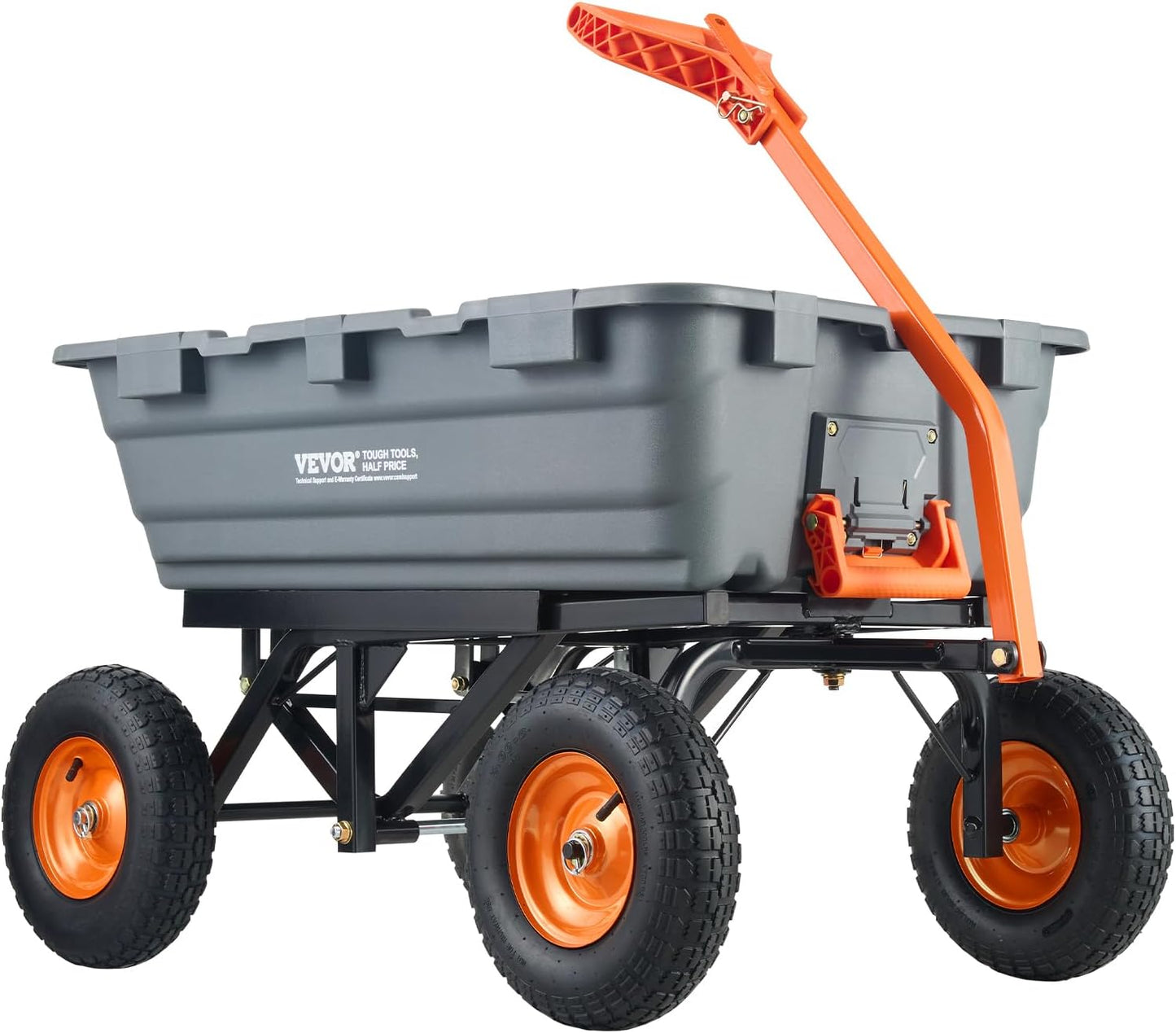 VEVOR 1500lbs Poly Garden Dump Cart for Heavy Duty Tasks