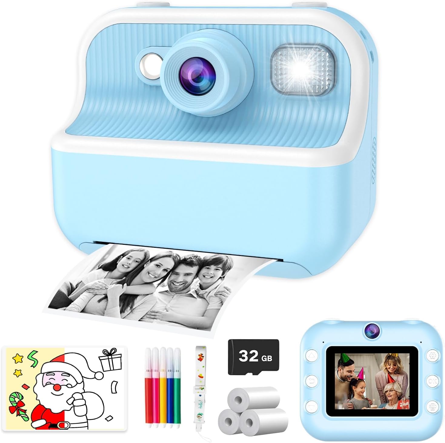 1080P Instant Print Kids Camera - Perfect Gift for Ages 5-12!