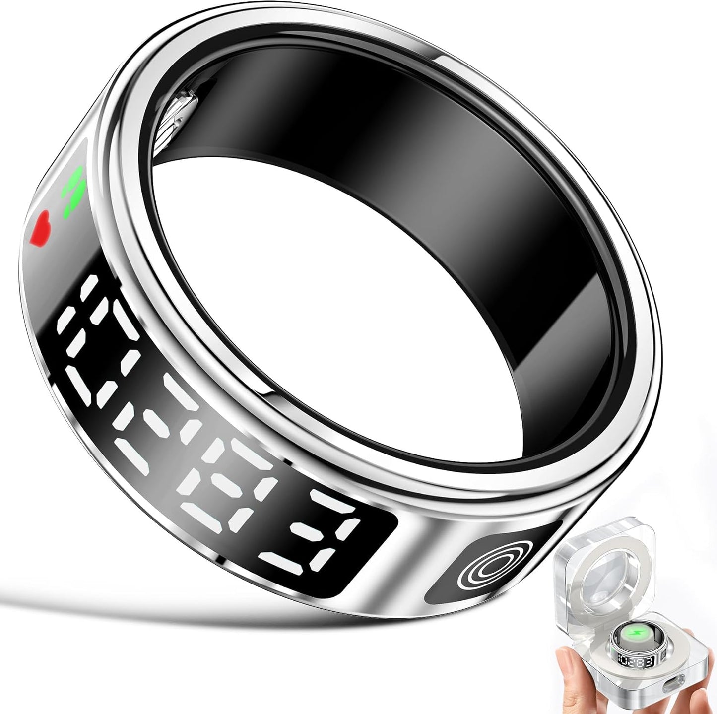 Smart Ring Health Ring - Fitness Tracker with LED Display