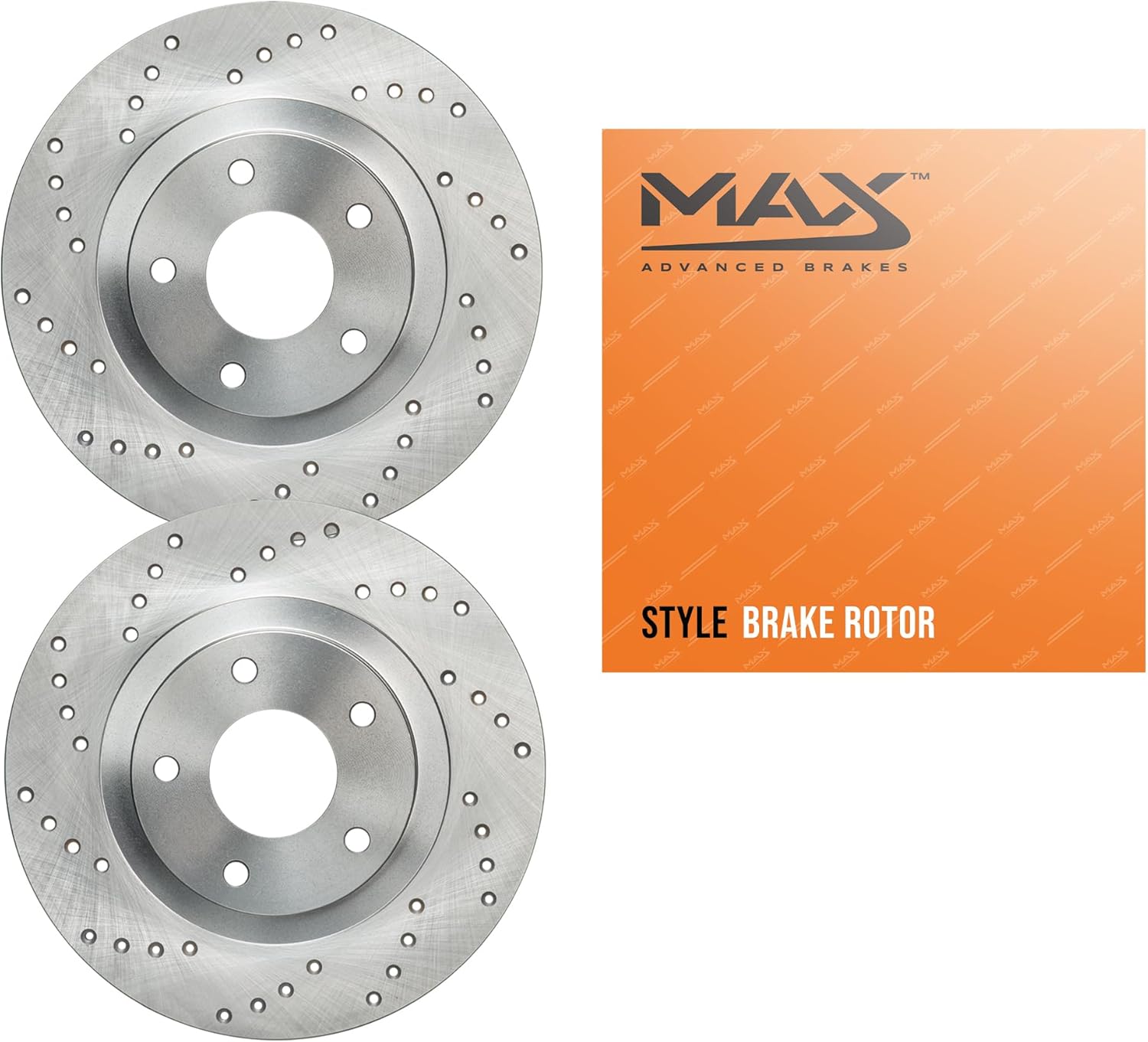 Max Advanced Brakes Rear Brake Rotors for 2007-2017 Jeep Wrangler
