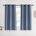 NICETOWN Kitchen Blackout Curtains Stone Blue 42in x 60in - Thermal