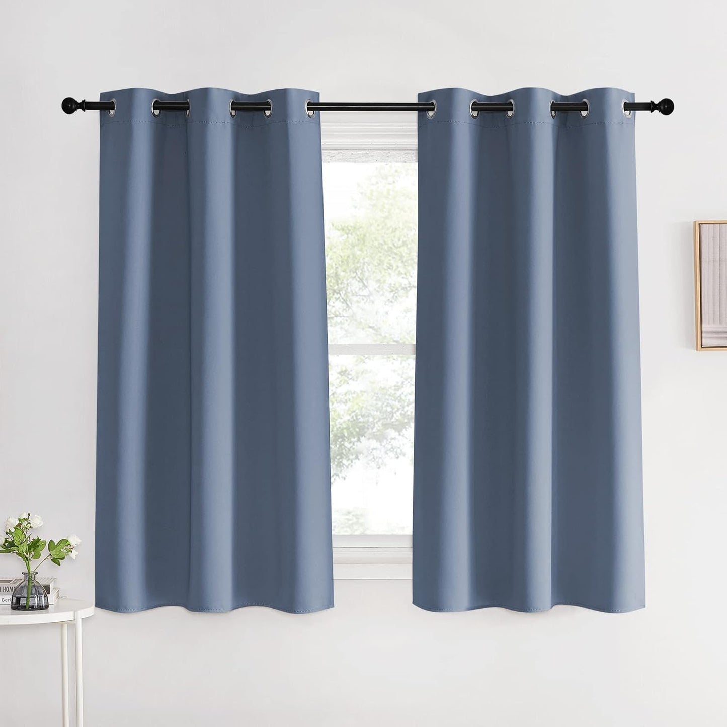 NICETOWN Blackout Drapes in Stone Blue for Elegant Windows