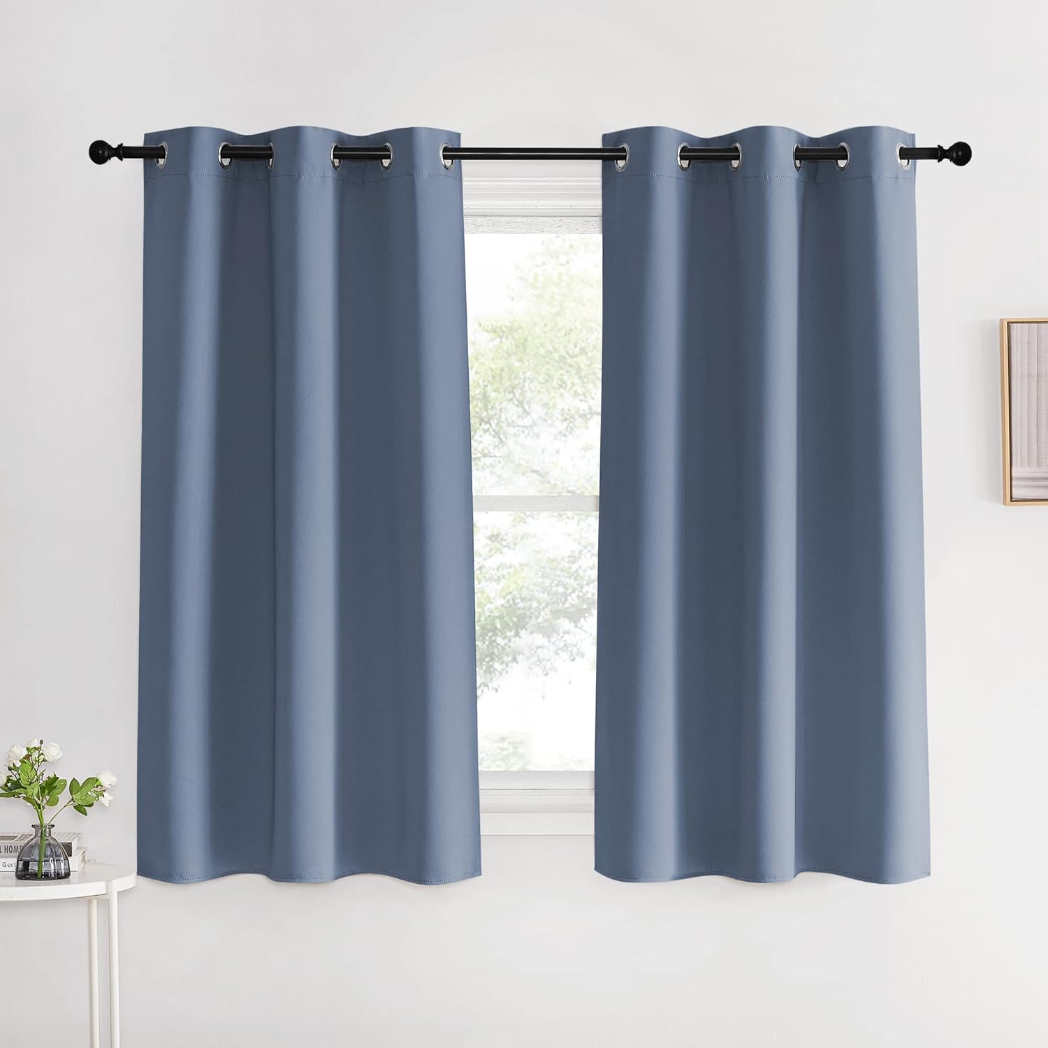 NICETOWN Blackout Drapes in Stone Blue for Elegant Windows
