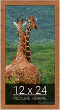 wallsthatspeak 12x24 Light Walnut Rustic Pine Picture Frame - Clean
