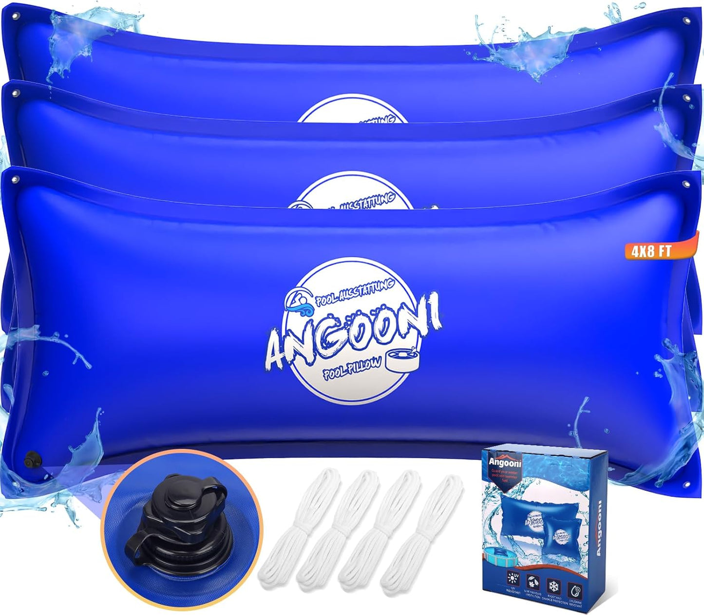 4x8FT Heavy-Duty Pool Pillow for Winter Protection and Safety