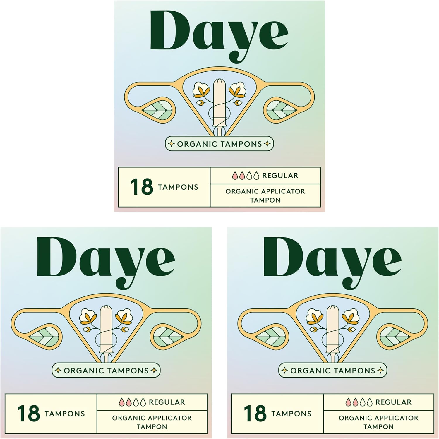 Daye Organic Tampons Regular 54ct - Pure Comfort & Safety