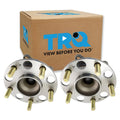 TRQ 2 Piece Rear Wheel Bearing & Hub Assembly Set with ABS Sensor