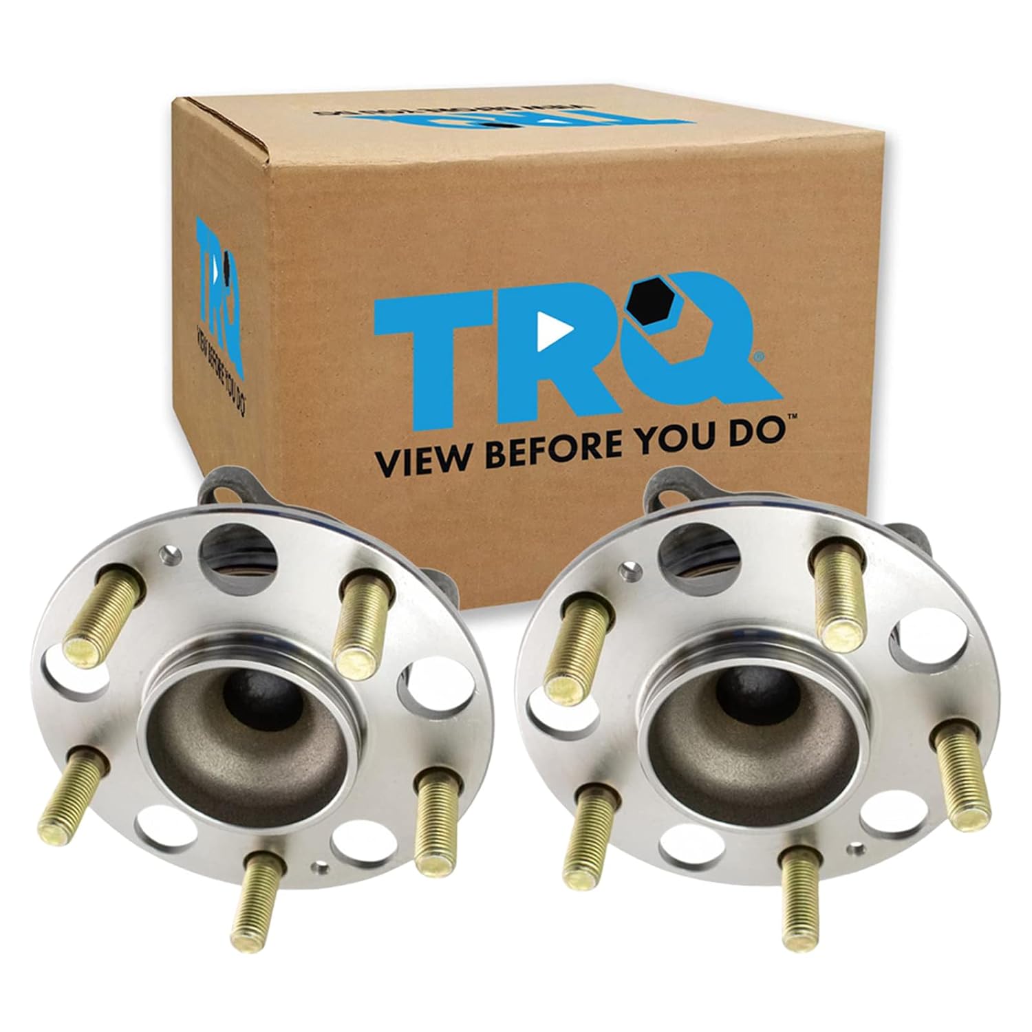 TRQ 2 Piece Rear Wheel Bearing & Hub Assembly Set for Honda
