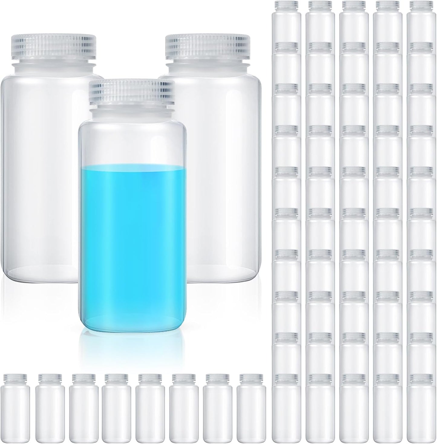 60 Pcs 16 oz Pill Bottle Sample Containers for Lab Use