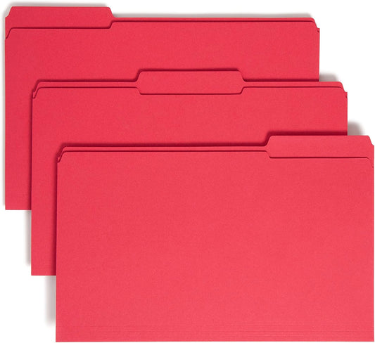 Smead Legal Size File Folders with Reinforced Tabs for Organization