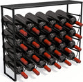 4 Tier Wine Rack - 3-in-1 Stackable 24-Bottle Countertop Rack