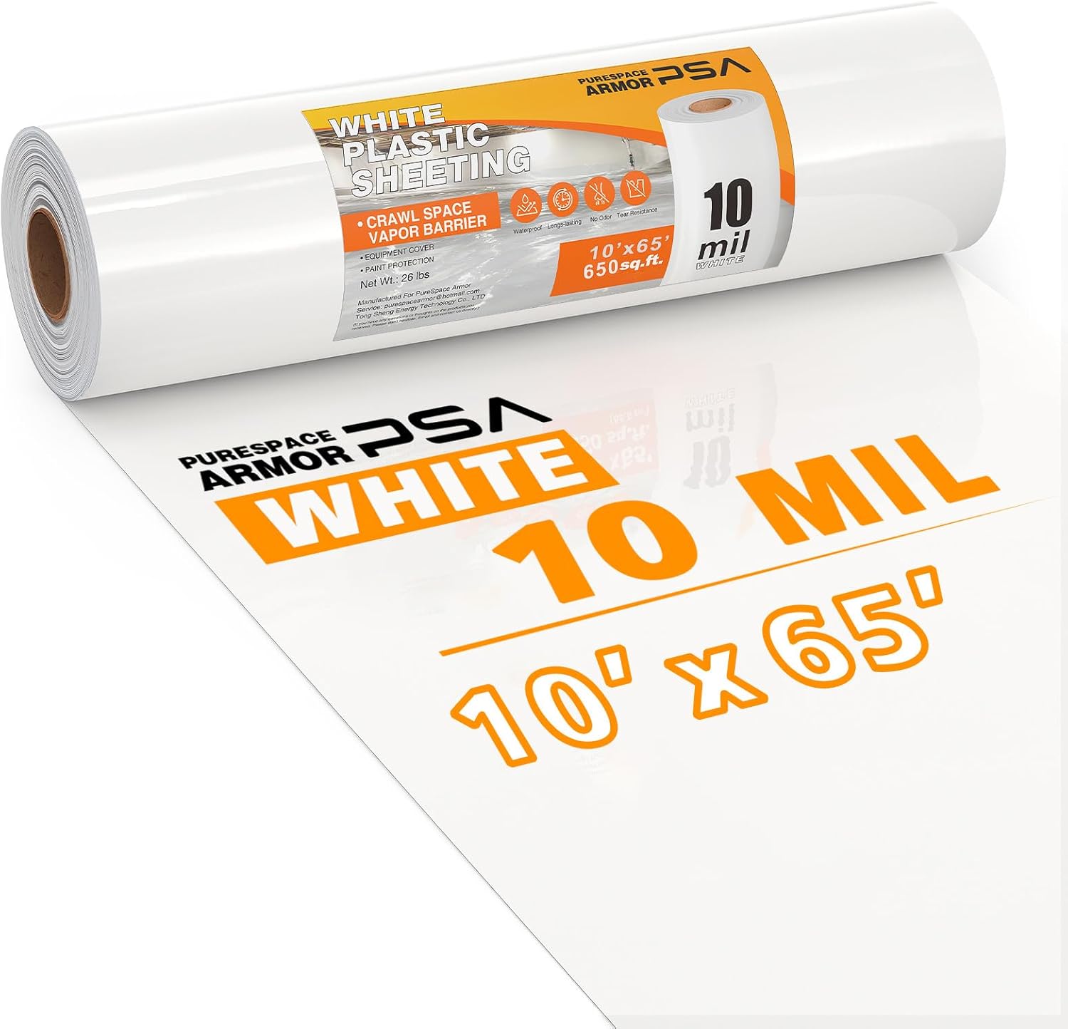 Crawl Space Vapor Barrier 10mil Film for Heavy Duty Protection