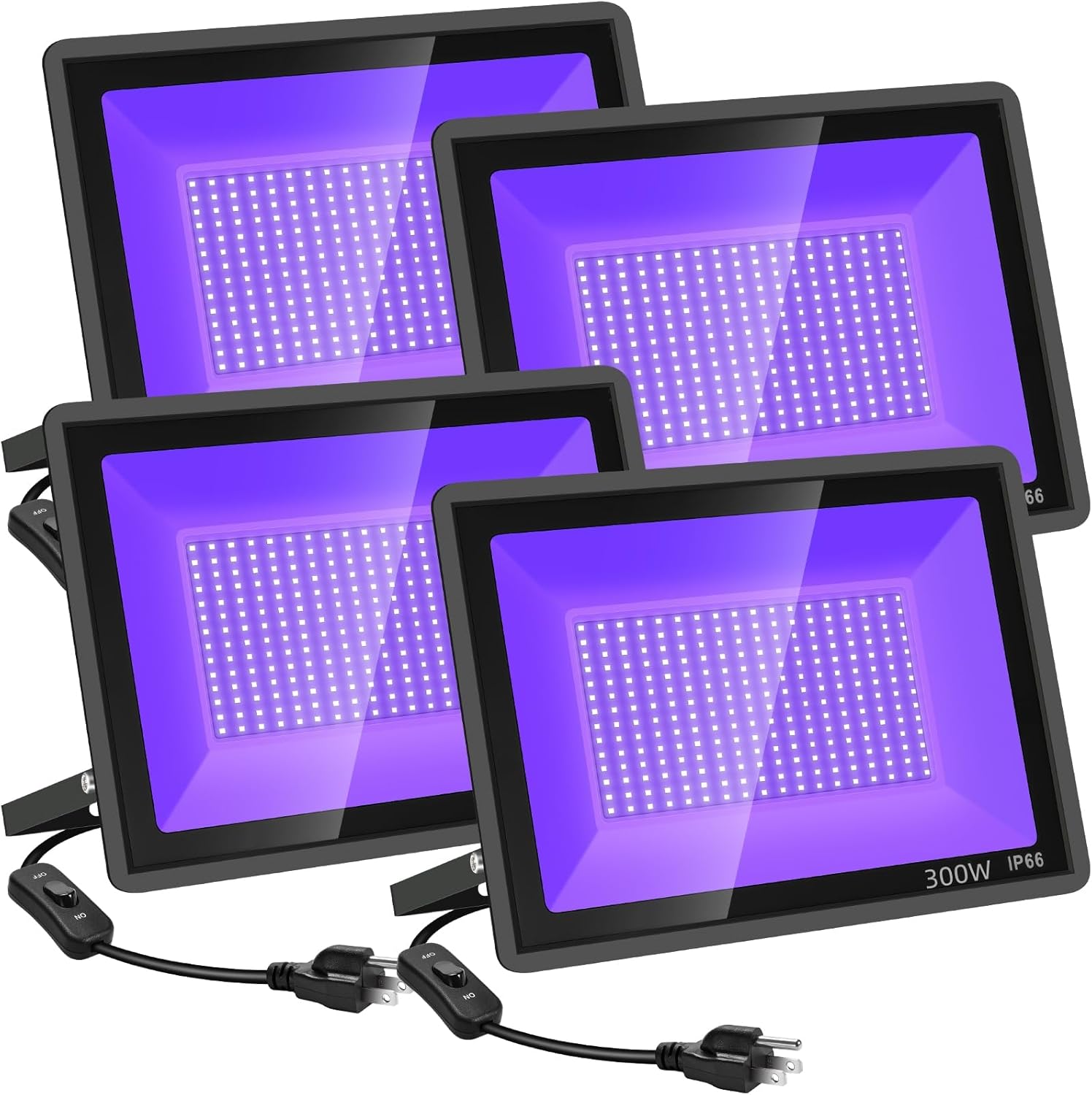300W LED Black Flood Light for Outdoor Glow Parties and Events