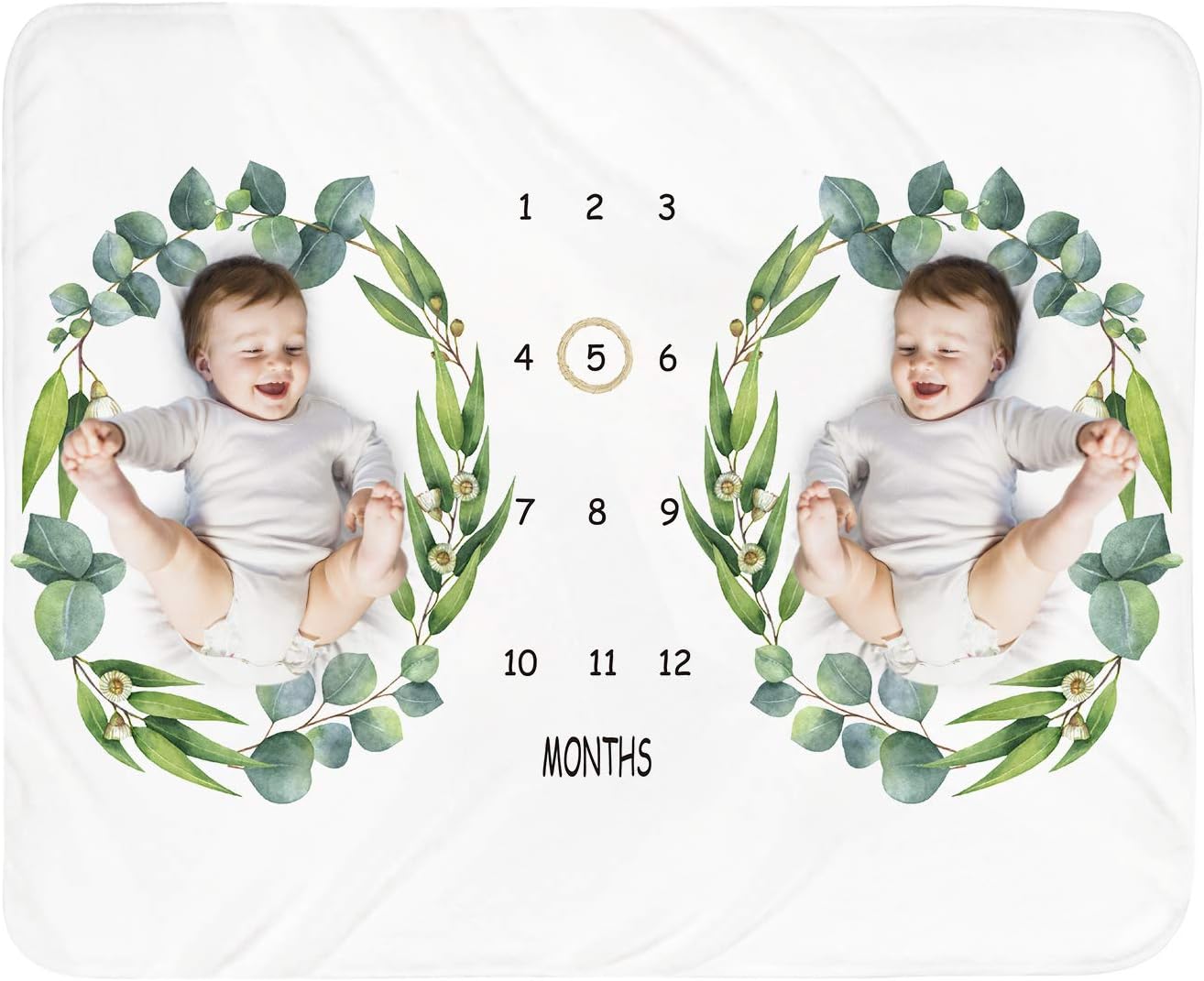 Customizable Twin Baby Milestone Blanket Set