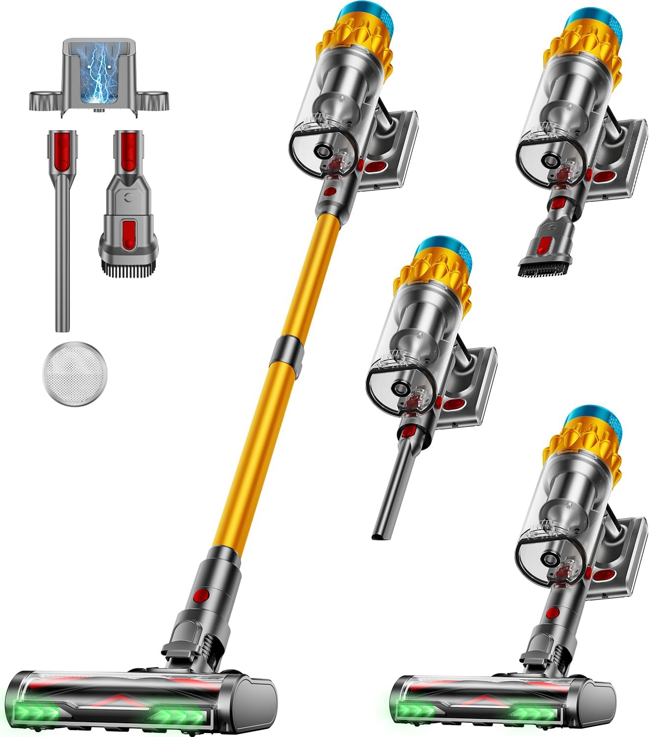 Cordless Vacuum Cleaner with 600W Suction Power for Home Use