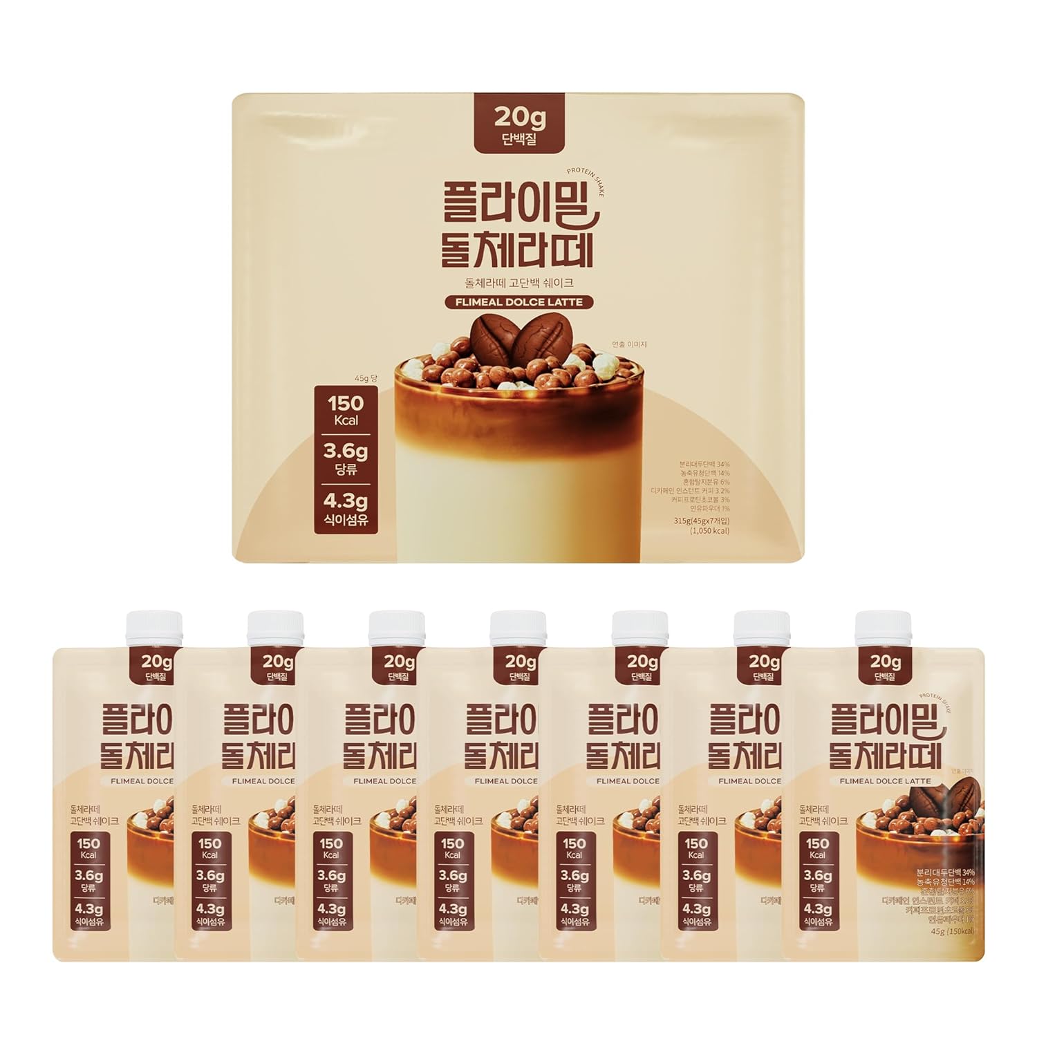 Dolce Latte Protein Shake with Crunchy Protein Balls - 20g Protein