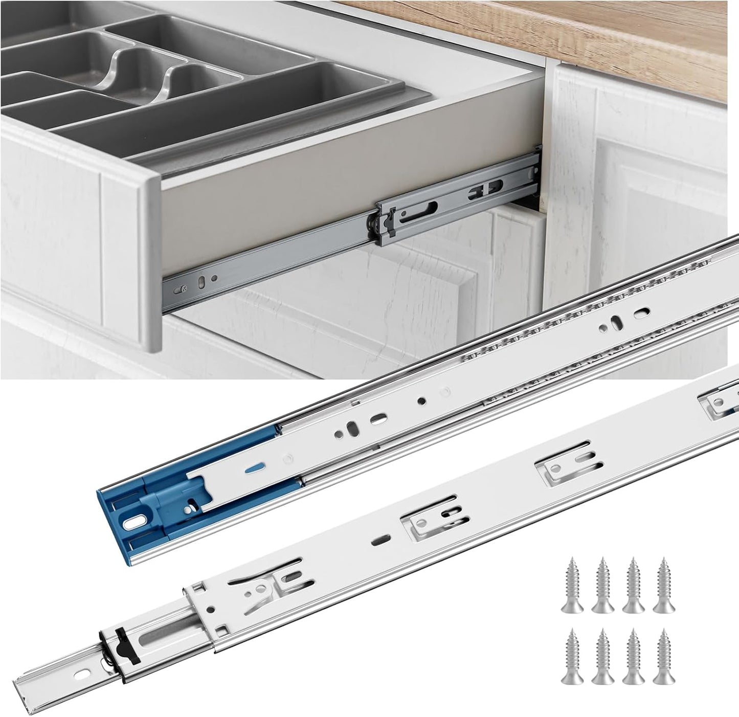 Goldenwarm 22 Inch Soft Close Drawer Slides for Heavy Duty Use
