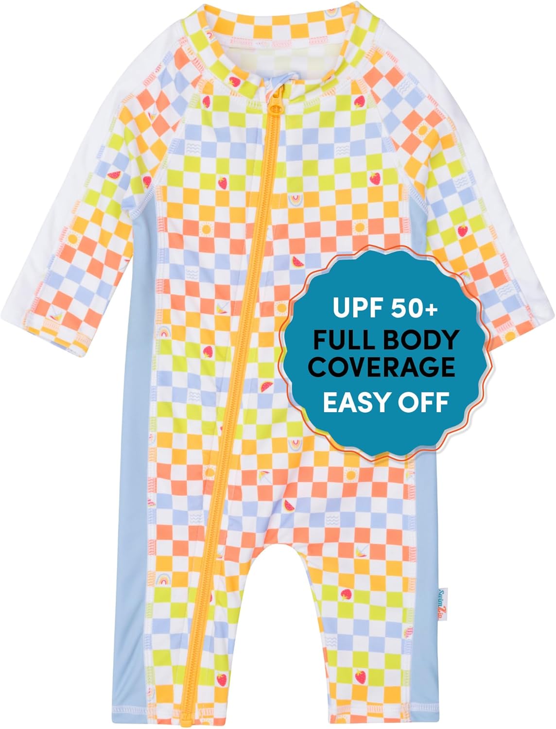 SwimZip Boys' Long-Sleeve UPF 50+ Swimsuit for Sun Protection