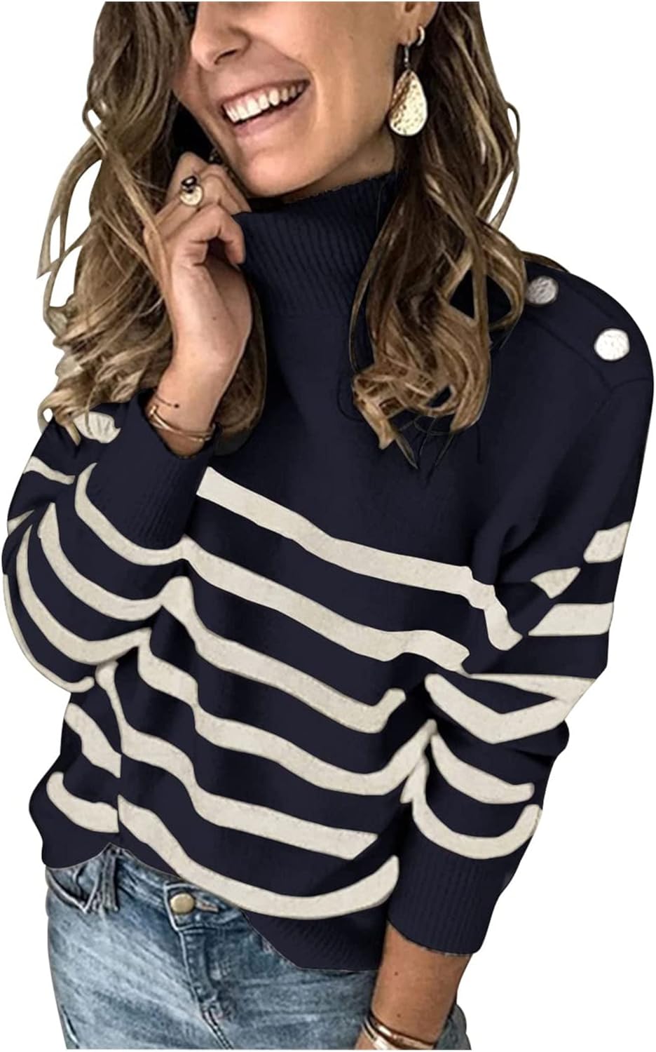 KIRUNDO Fall Sweaters for Women: Trendy Turtleneck Knit Style