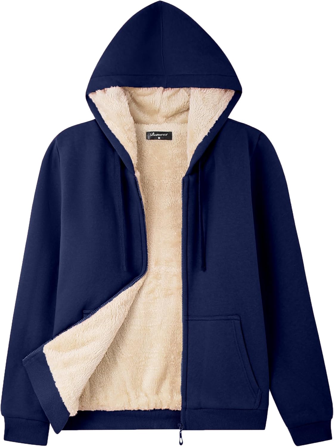 Women's Fleece Lined Zip Up Hoodie Jacket for Cozy Warmth