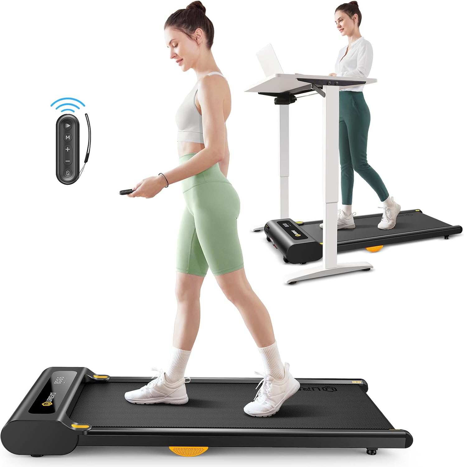 UREVO Walking Pad Under Desk Treadmill for Home and Office