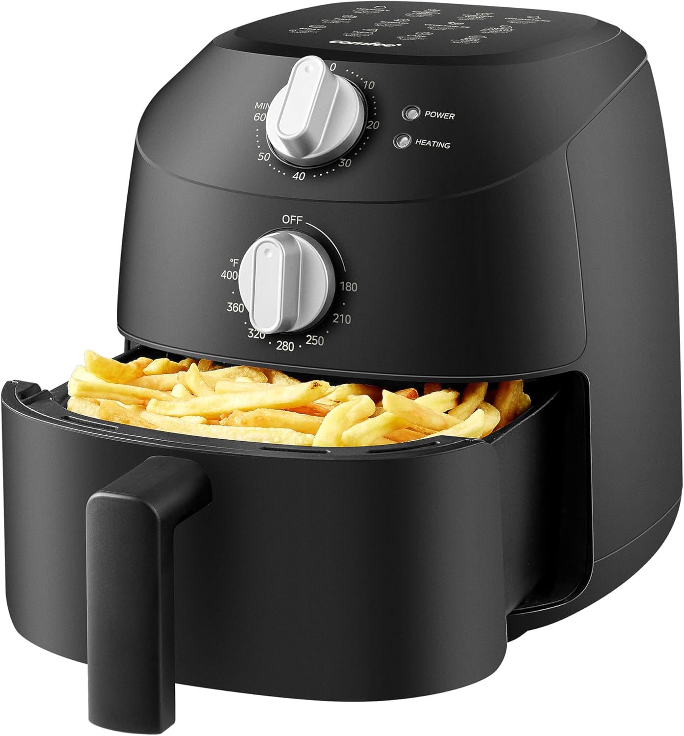 COMFEE' Compact Air Fryer: 12 Menu Options, Adjustable Timer, Dishwasher-Safe