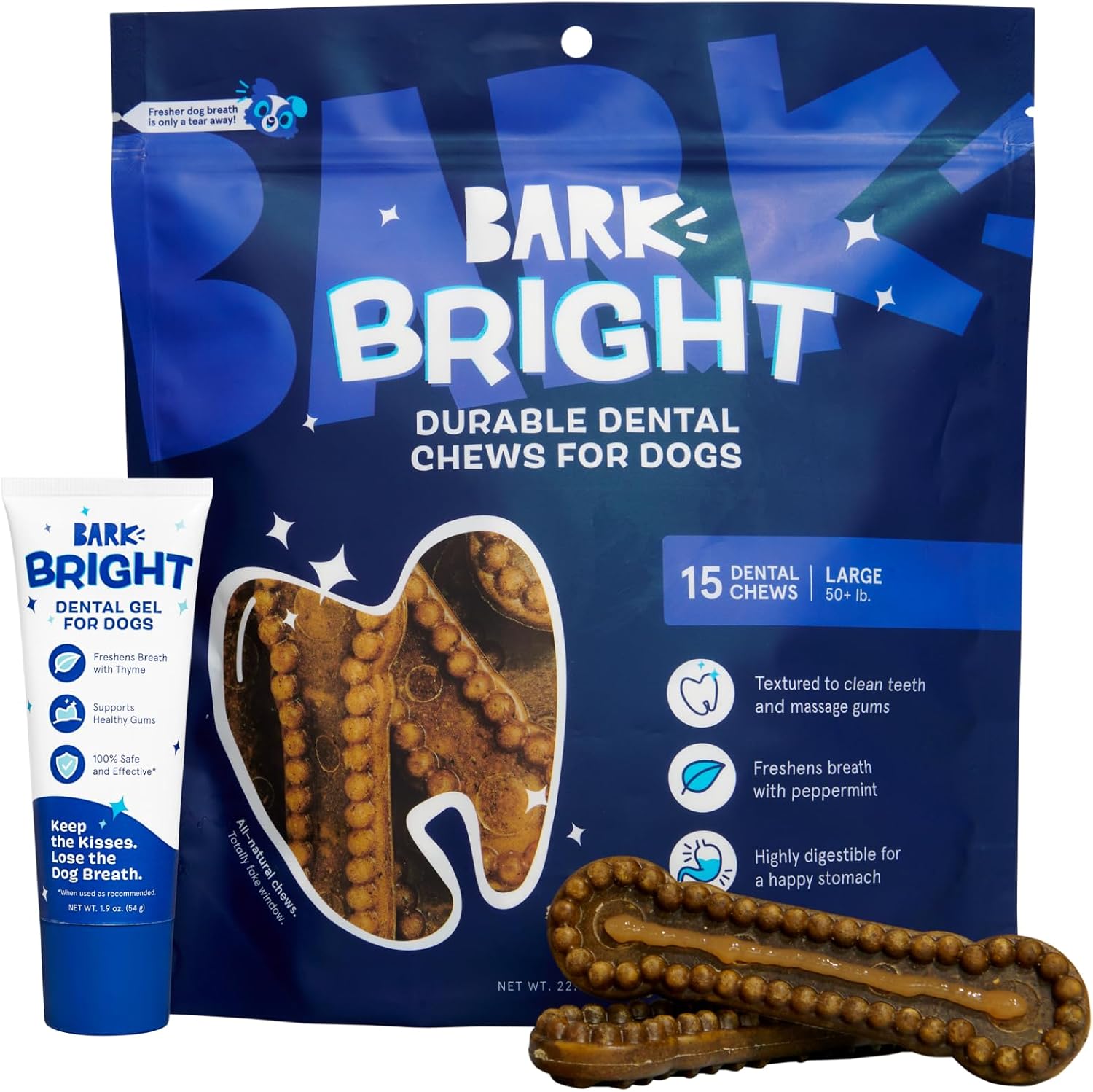 Barkbox Bright Durable Dog Dental Kit for Tough Chewers