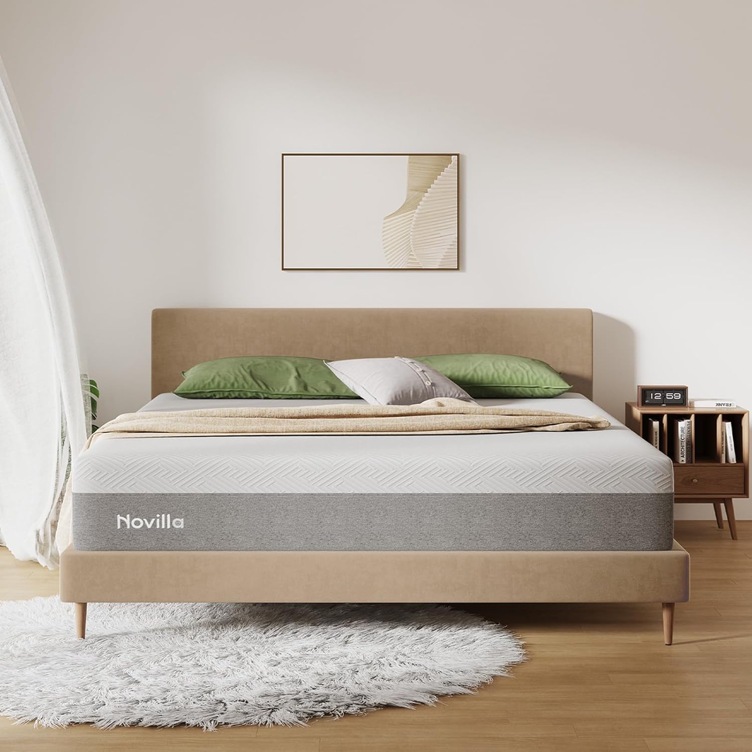 Novilla California King Mattress for Cool Sleep & Pressure Relief