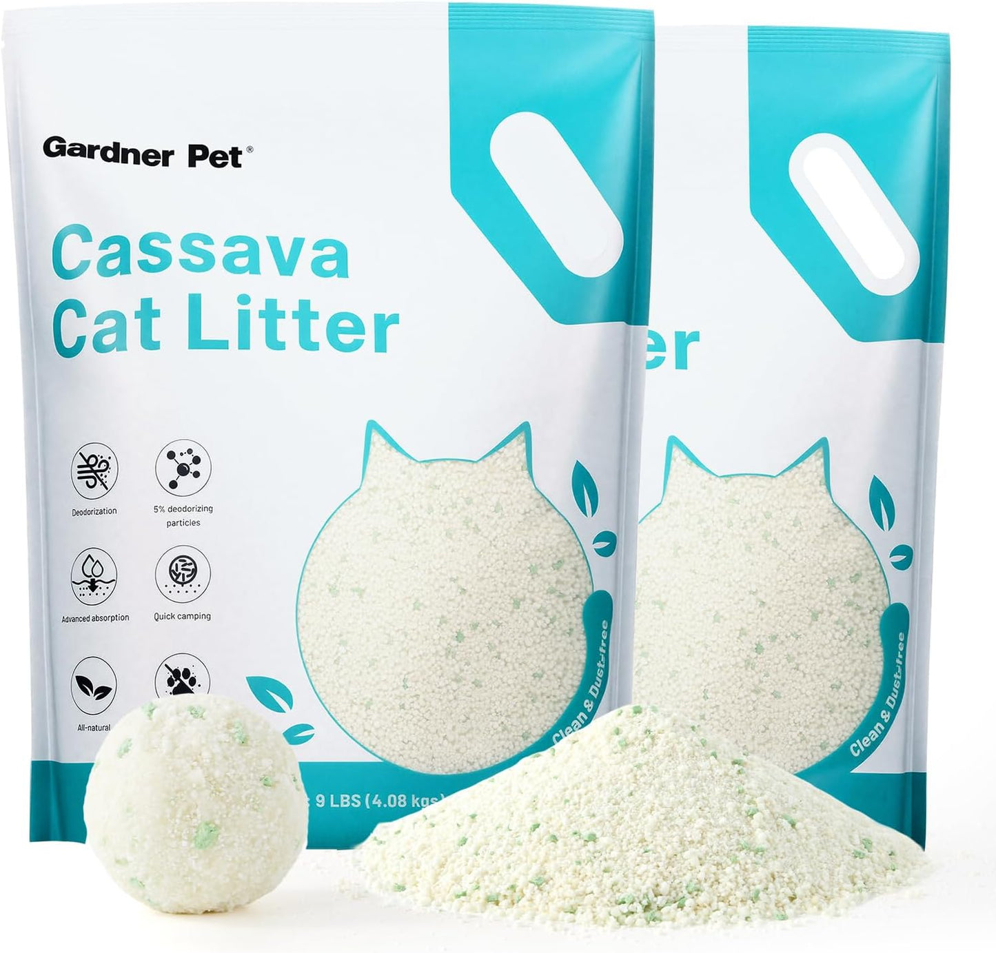 Gardner Pet Cassava Cat Litter with Superior Odor Control