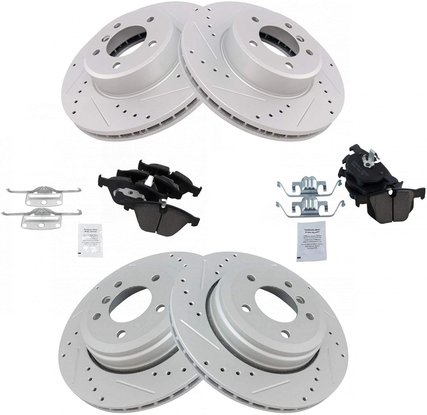 TRQ Performance Brake Pad & Rotor Kit for BMW 525i 528i 530i