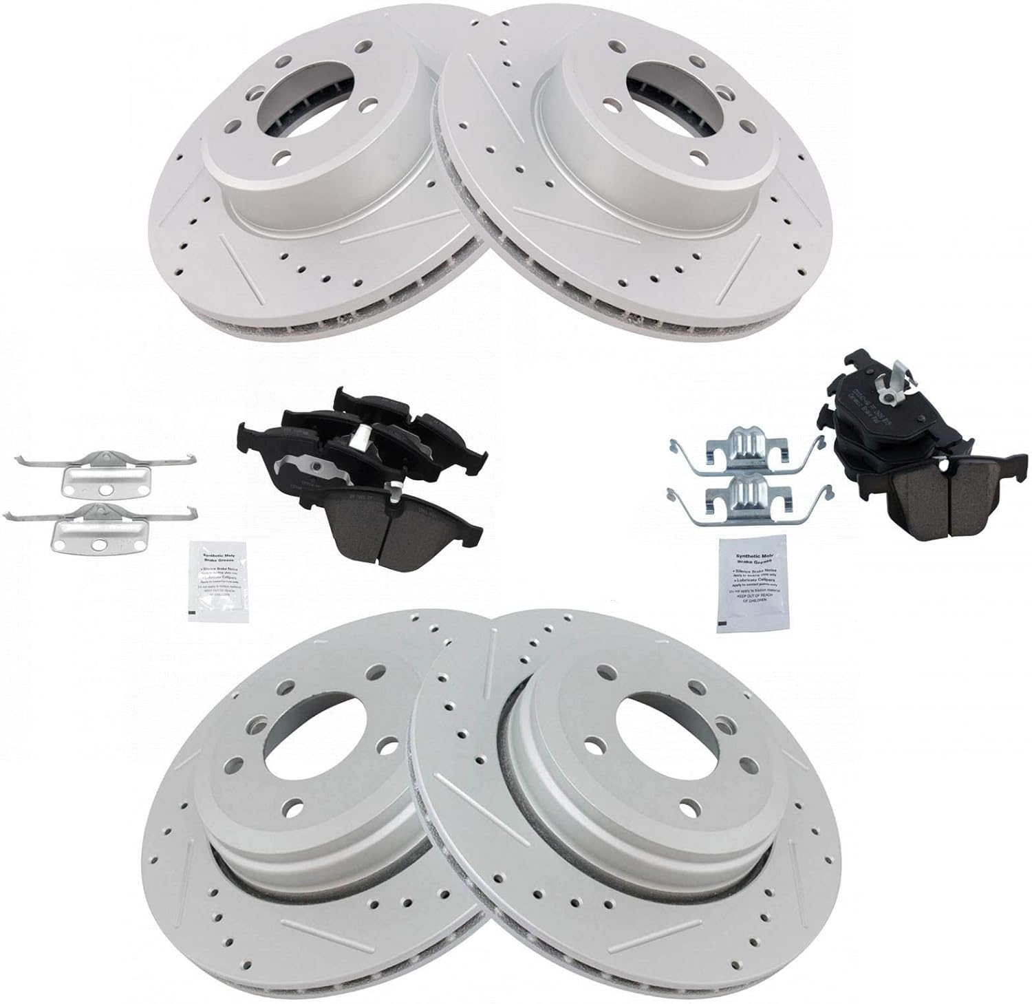 TRQ Performance Brake Pad & Rotor Kit for BMW 525i 528i 530i