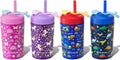 Fimibuke Kids Straw Cups 10oz 4-Pack - Insulated Spill Proof Tumblers