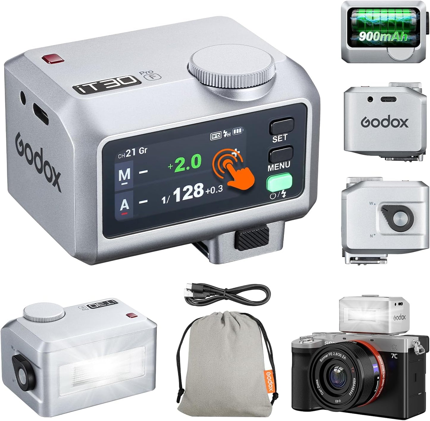 Godox iT30 Pro F Mini TTL Flash for Fuji Cameras - Compact Power