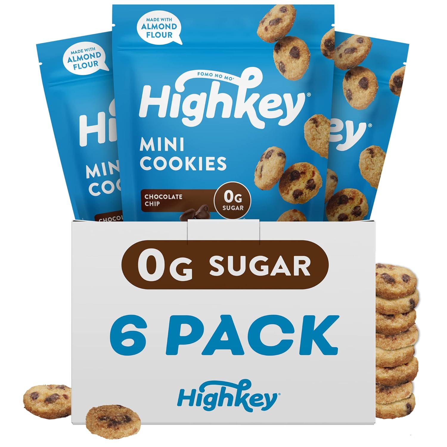 HighKey Keto Chocolate Chip Mini Cookies - Gluten Free Treats
